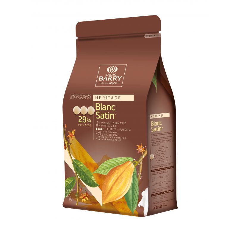 Chocolat Blanc de Couverture 29% – Cacao Barry blanc satin